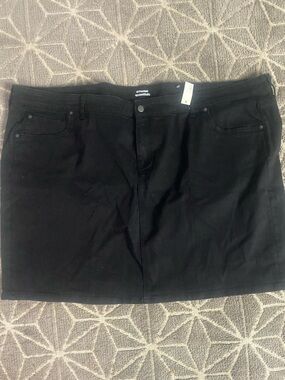 Amazon Essentials Black Denim Midi Skirt